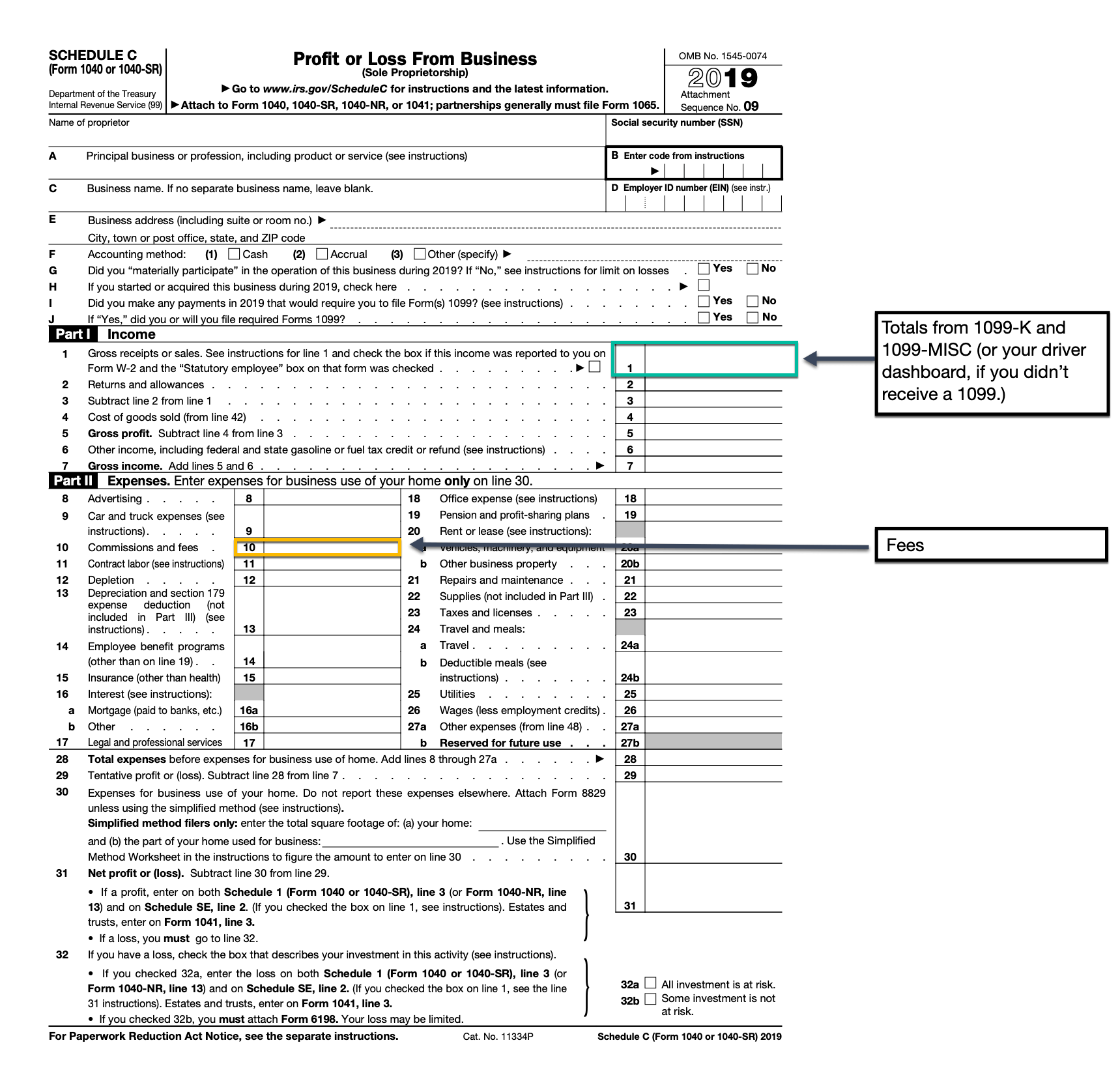 turbo tax business and home schedule c