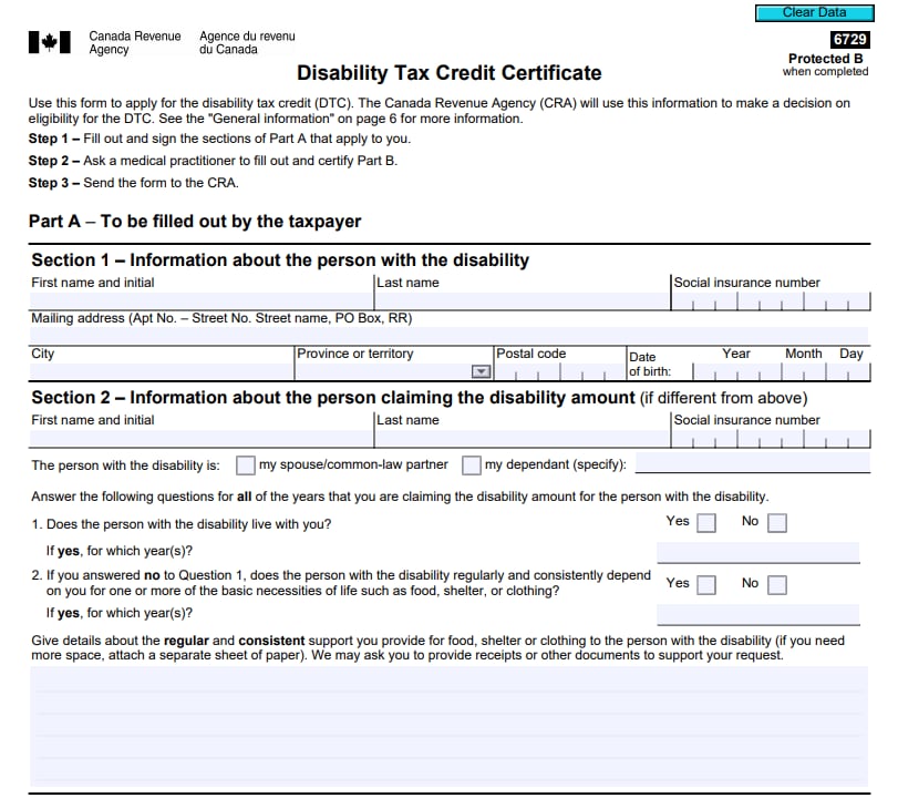 Printable T2201 Form - Printable Forms Free Online