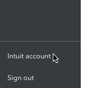Image of cursor selecting Intuit account link in the Mint product