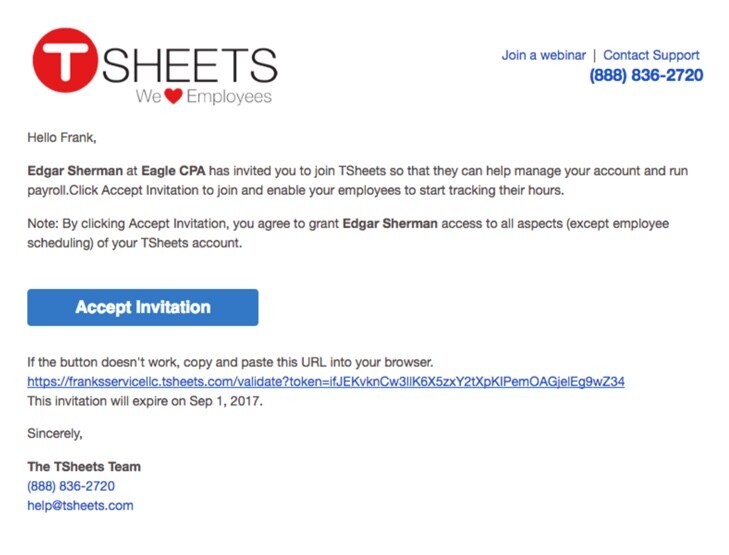 Invite your clients to TSheets QuickBooks Community