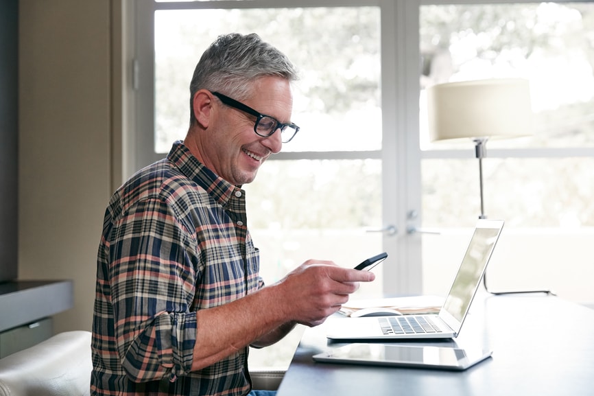 Man working from home