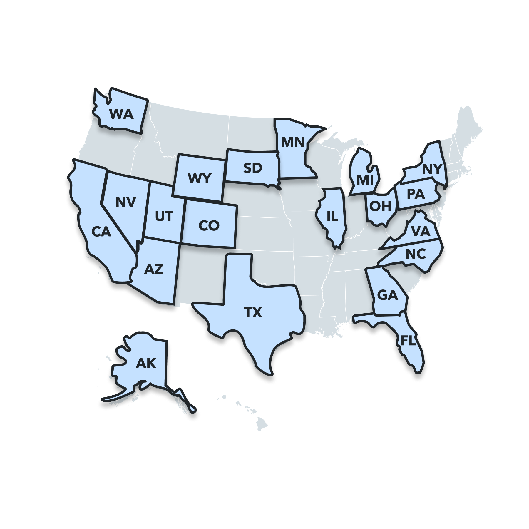 TurboTax Live Assisted Business currently handles business taxes in AK, AZ, CA, CO, FL, GA, IL, MI, MN, NC, NV, NY, OH, PA, SD, TX, UT, VA, WA, and WY.