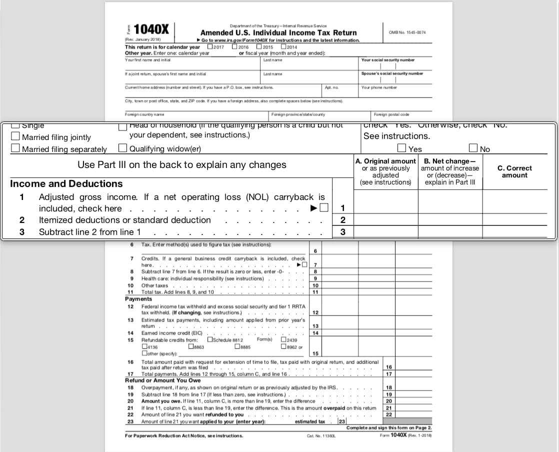 last year tax return