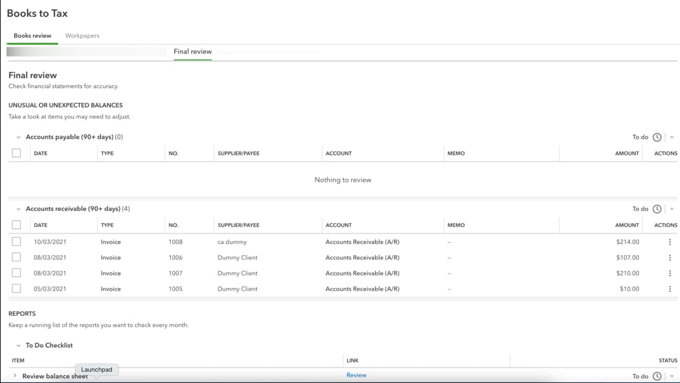 Review your clients' books in QuickBooks Online Accountant