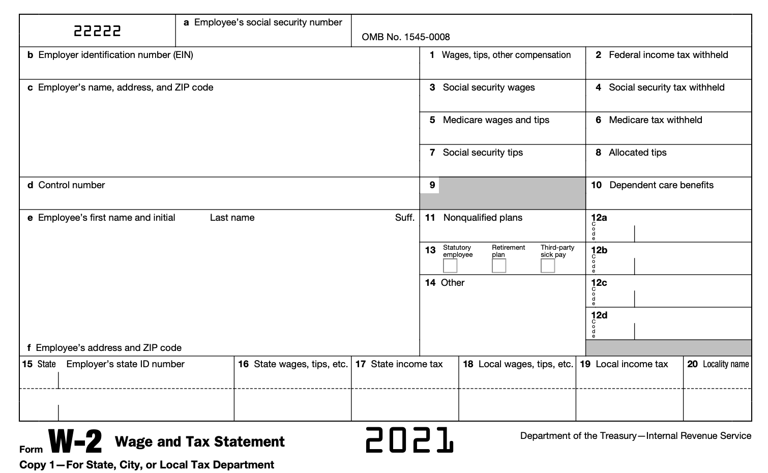 w2 tax form definition