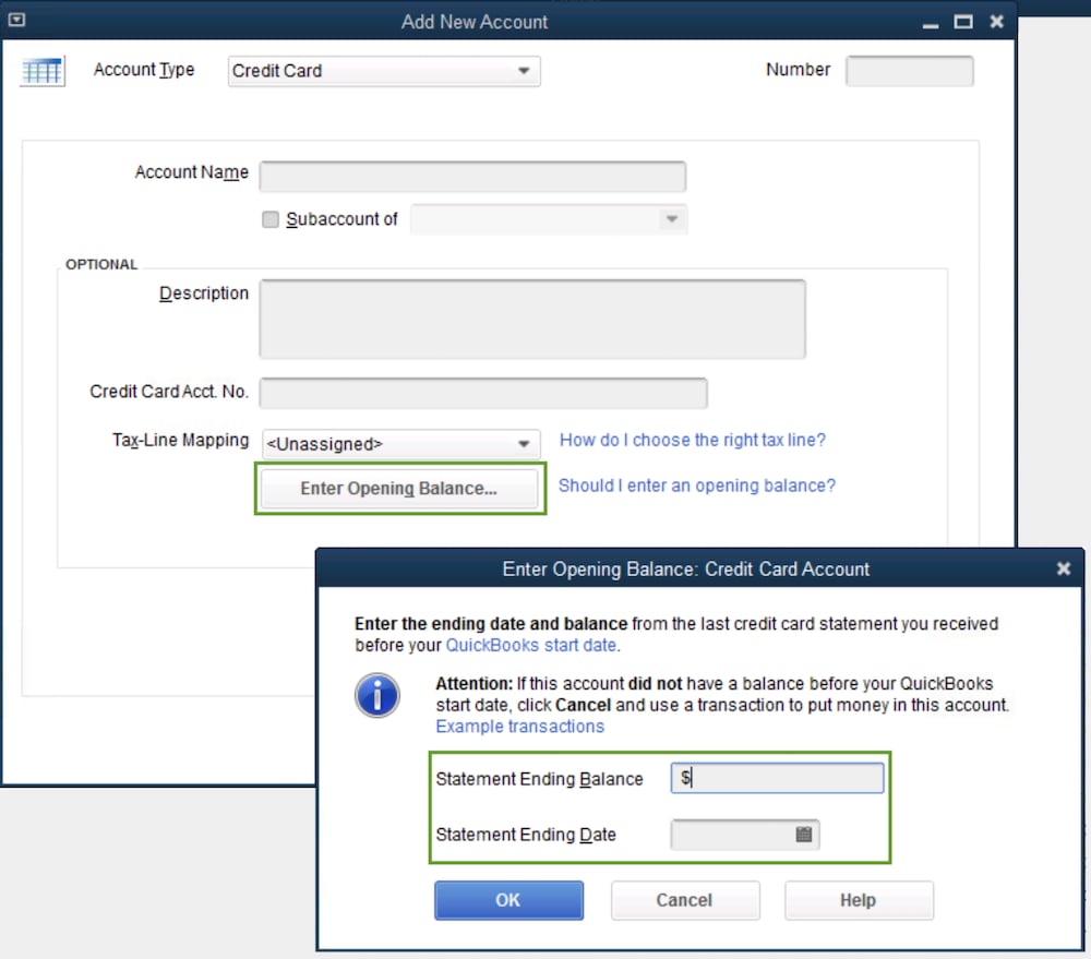 Enter opening balances for accounts in QuickBooks ...