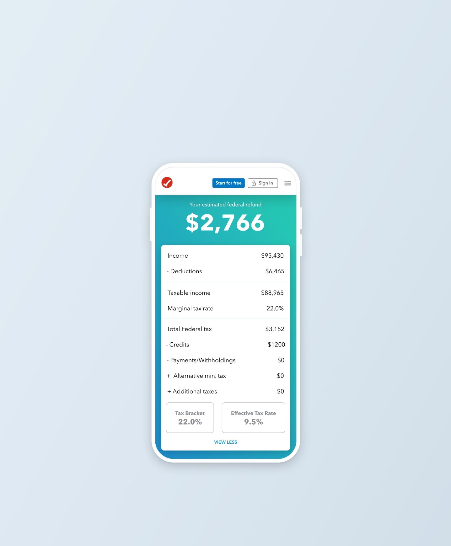 Graphic of TurboTax software on mobile device.