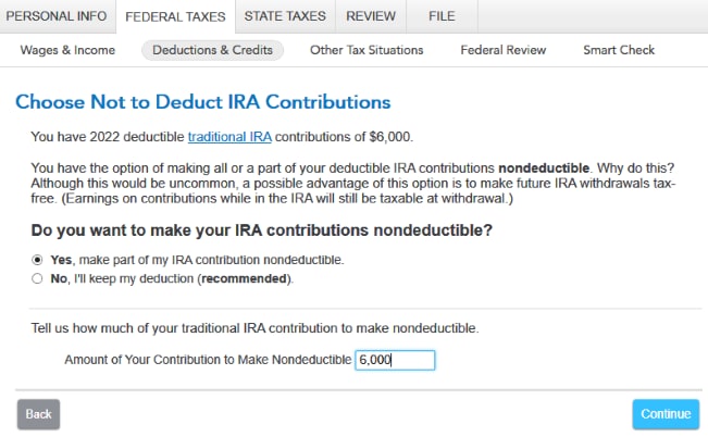 Choose Not to Deduct IRA Contributions