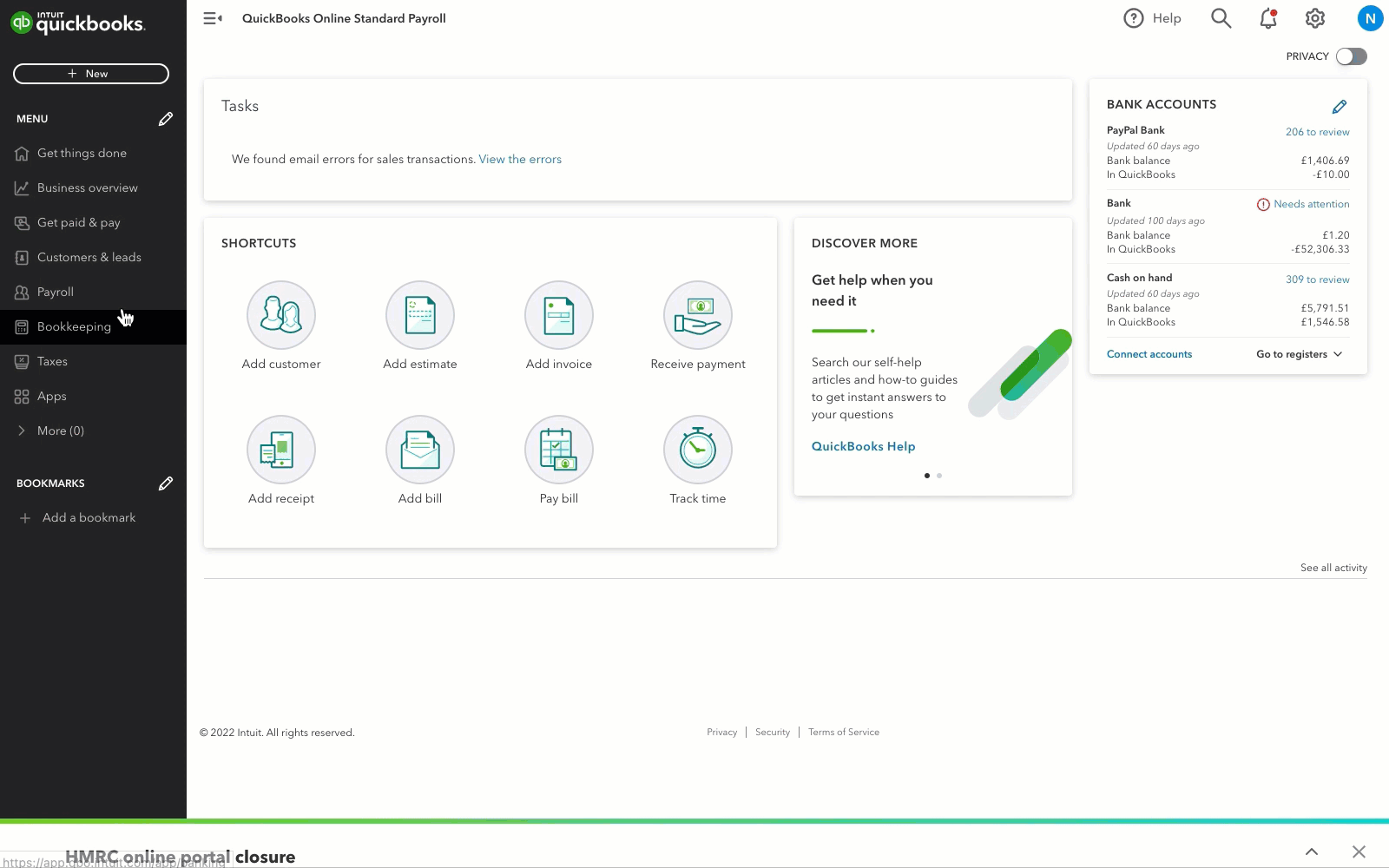 Export your QuickBooks Online Standard Payroll data