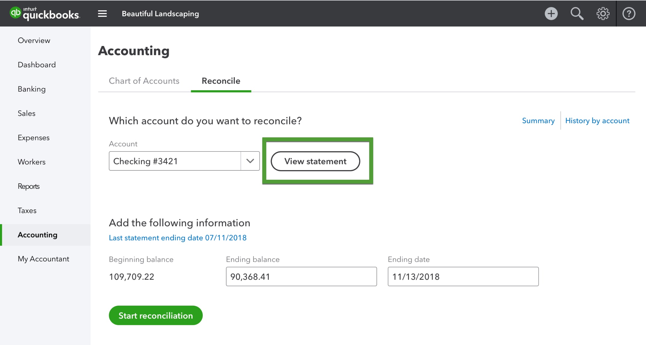 Landscaping Chart Of Accounts