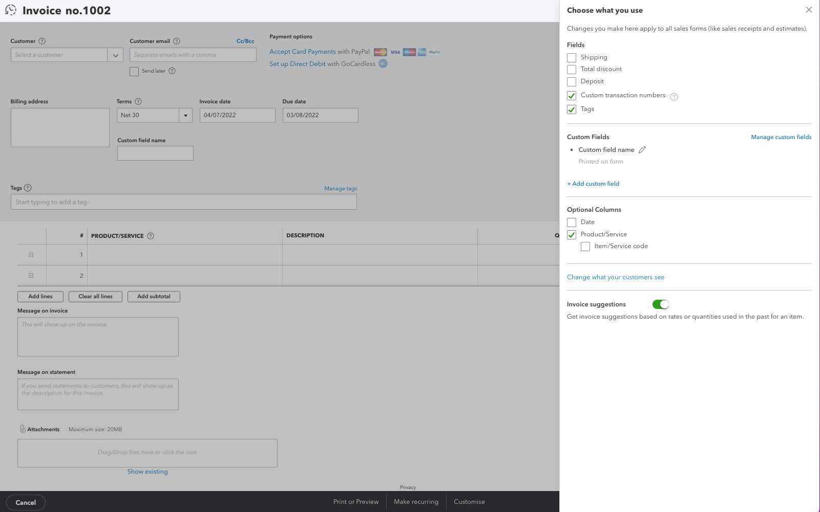 Use custom fields for vendors and expenses in QuickBooks Online Advanced