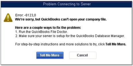 QuickBooks Desktop Error 6123,0