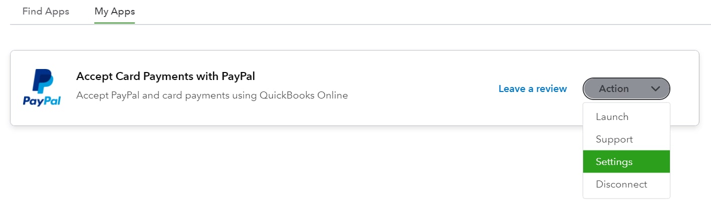 Set up the Accept Card Payments with PayPal app in QuickBooks Online