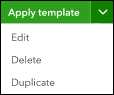 Edit menu for chart of accounts template.