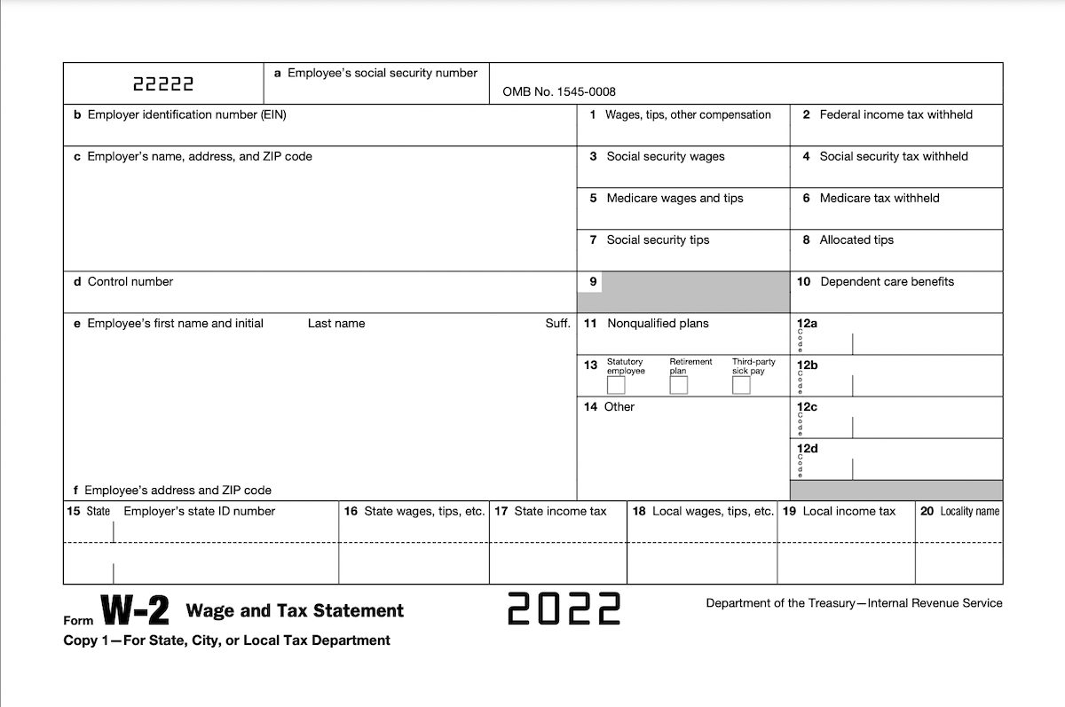 2022 w - 2表