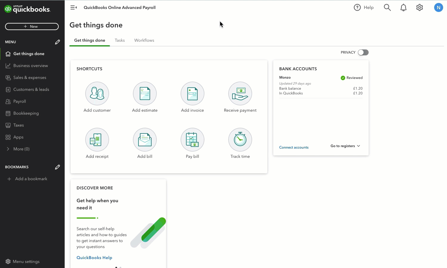 Add deductions categories in QuickBooks Online Advanced Payroll