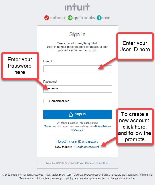 sign in to my turbotax account