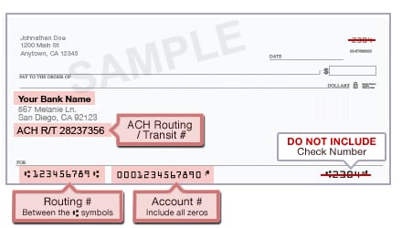 bank of america routing number for turbotax