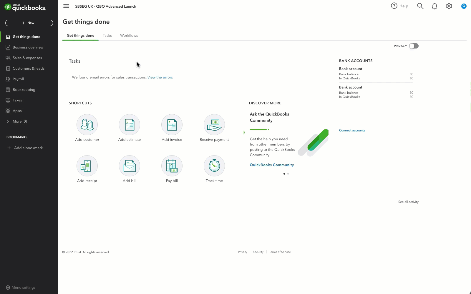 quickbooks online invoice