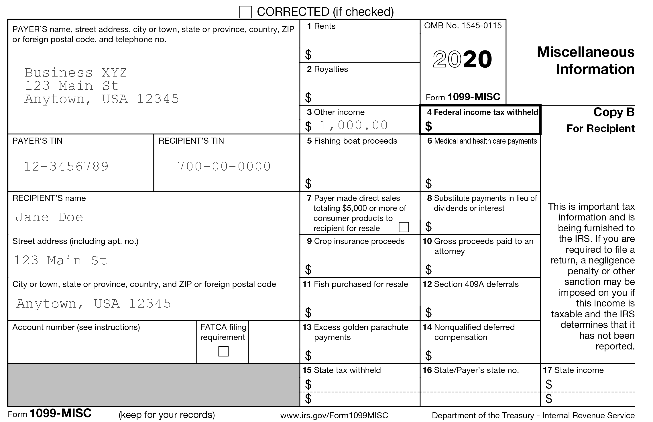 What If I Got A 1099 Misc With Only Box 7 Informat