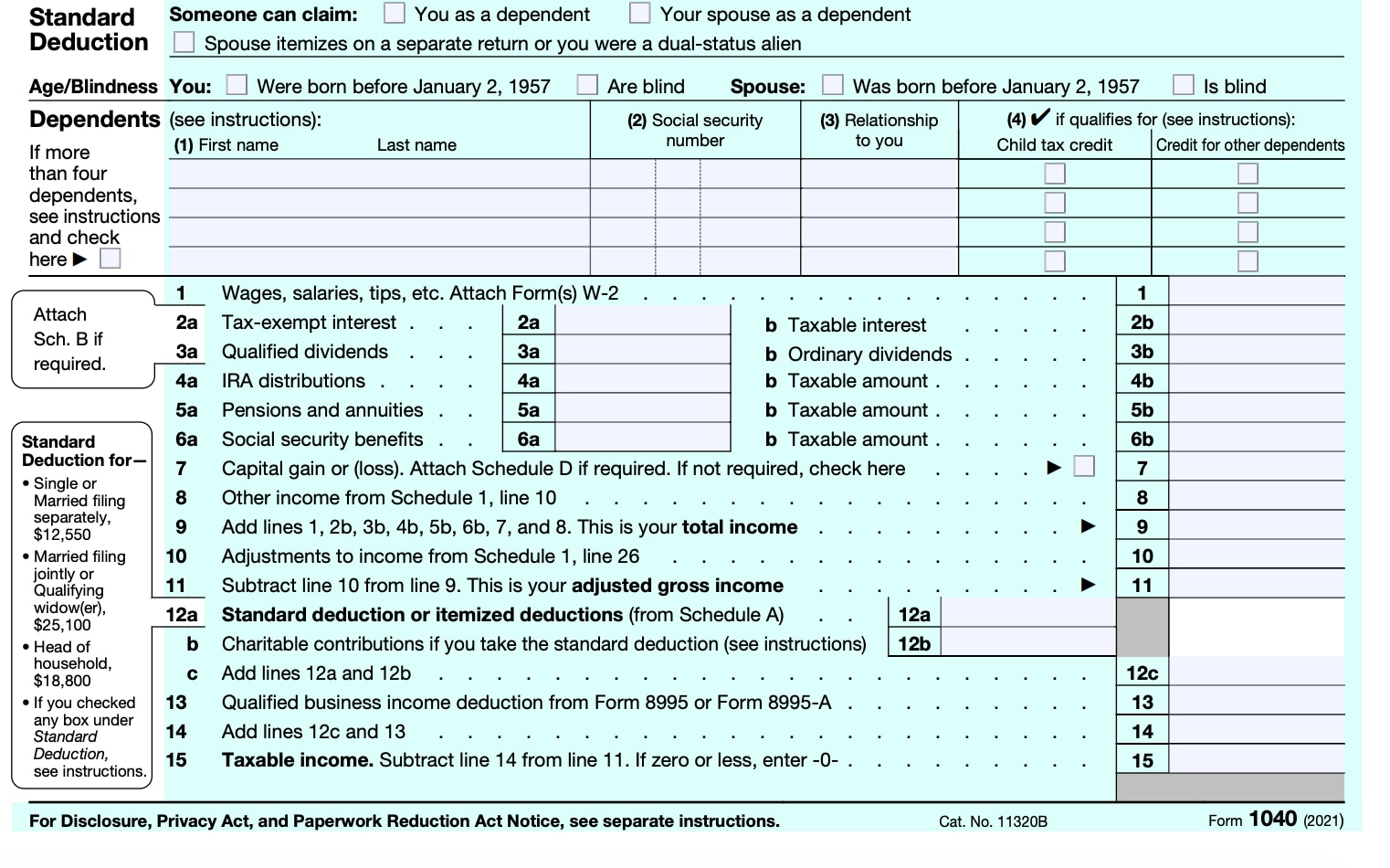 How to understand Form 1040