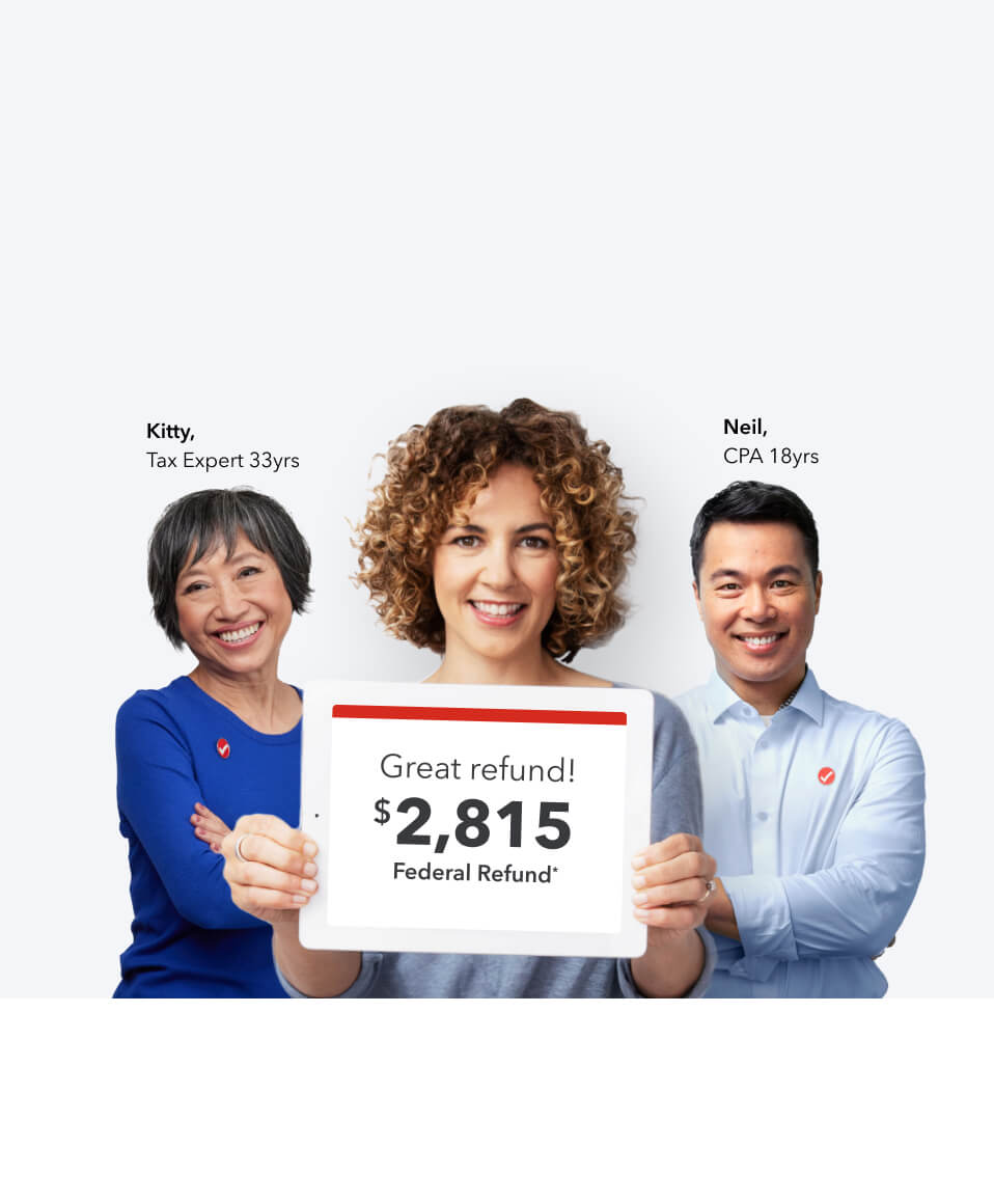 Get your maximum refund whether you file on your own, with expert help, or have an expert do it for you.