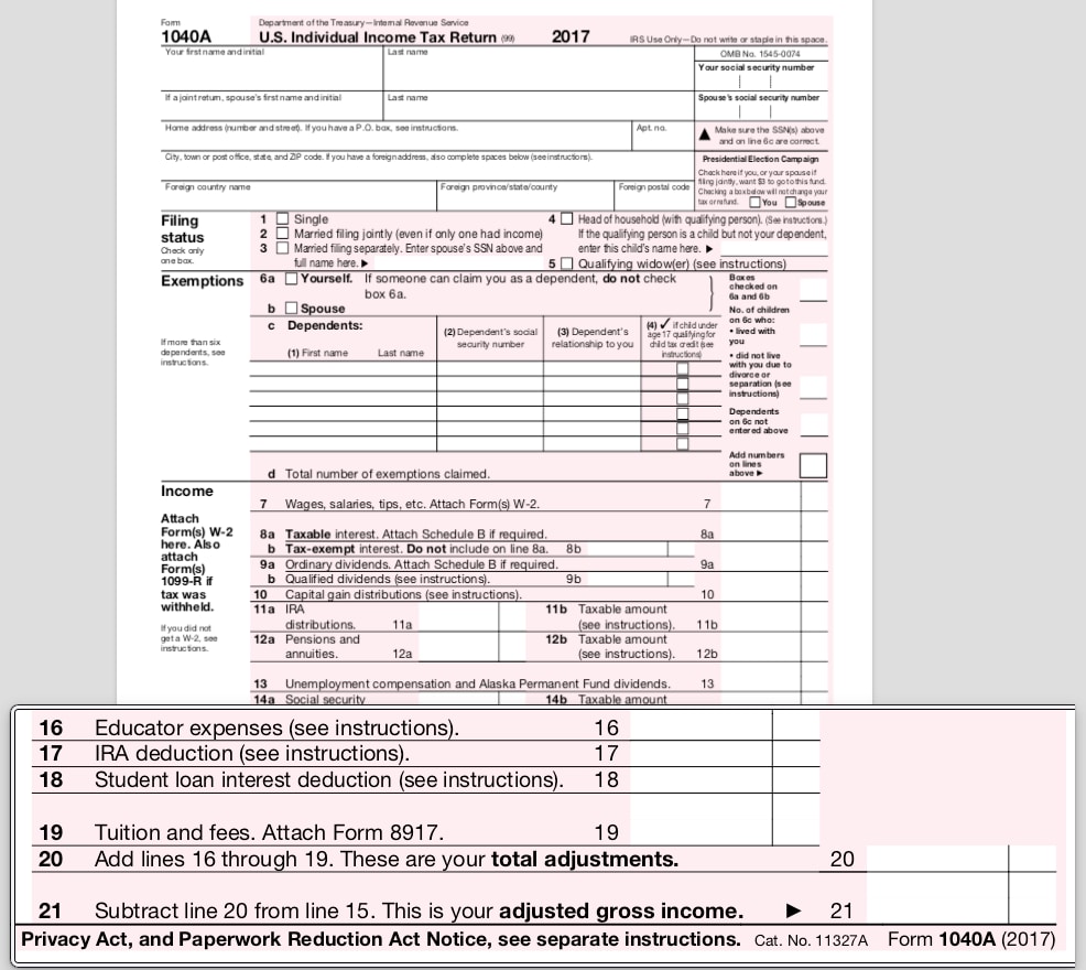 adjusted gross income on w2