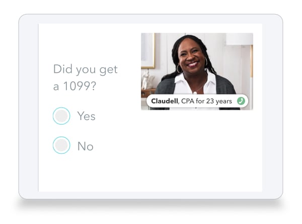 With TurboTax, our tax experts, like Claudell, who has 23 years of experience, are available for questions and advice.