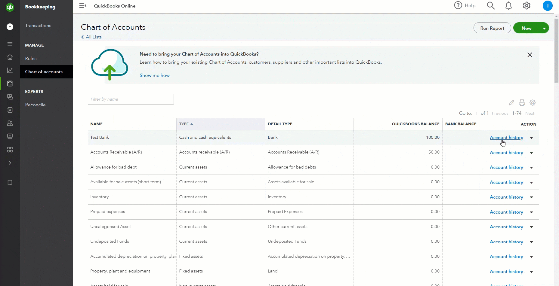 Edit An Incorrect Opening Balance