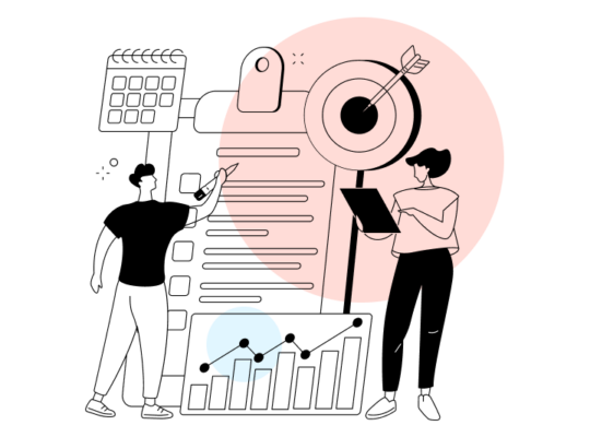 Animated picture of a person with a note in their hand.