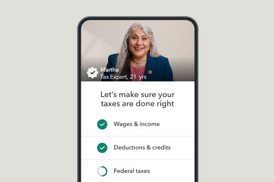 Meet Martha, a TurboTax expert with 21 years of experience. She is reviewing your return–"Let’s make sure your taxes are done right".