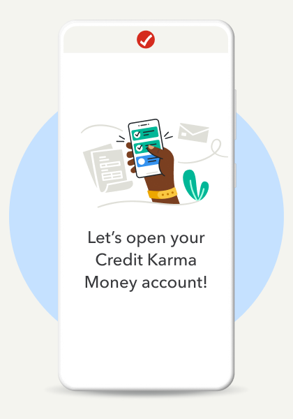 Phone screen showing Credit Karma connection in TurboTax app