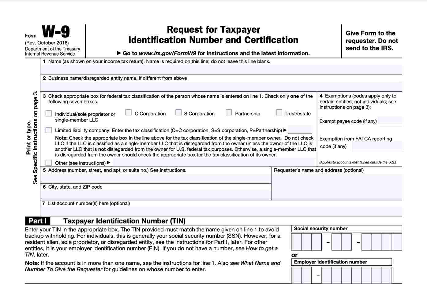 Blank W 9 Form For 2024 Federal 1040 Lolly Rachele