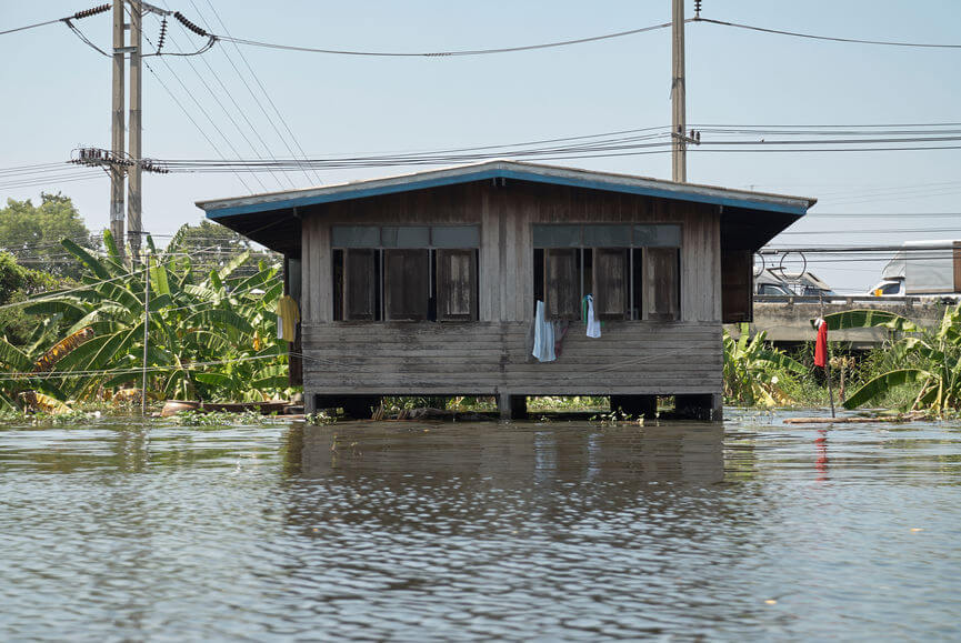 house flooded after a hurricane