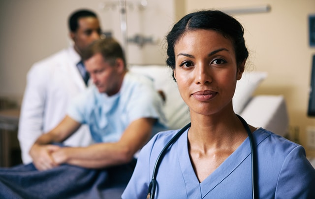 Female doctor with stethoscope