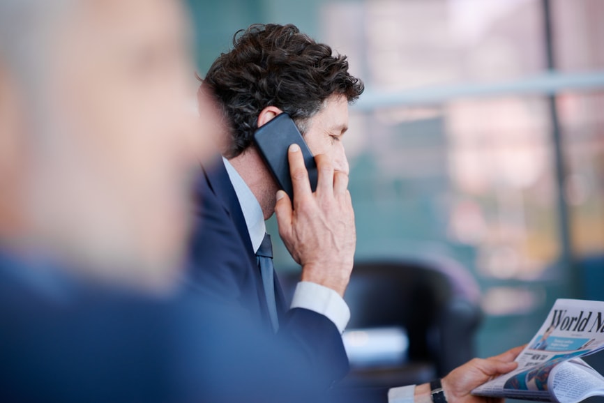 Businessman on the phone