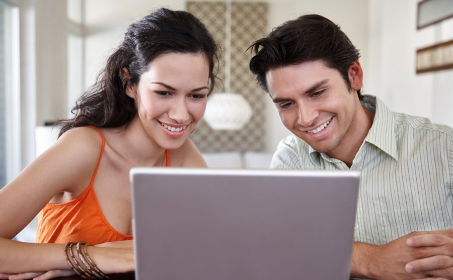 Couple on laptop