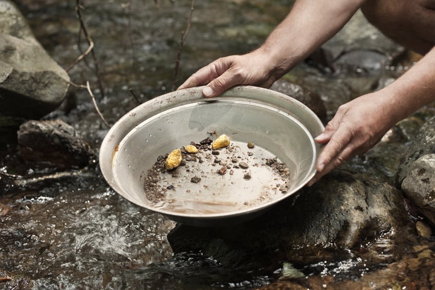 Panning for gold and silver