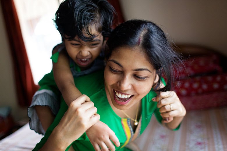 Nanny with child