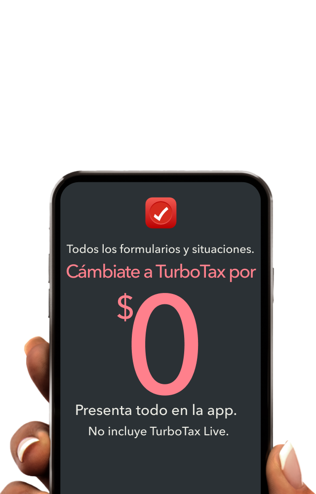 Cámbiate a TurboTax y presenta todos los formularios por $0 cuando prepares tus propios impuestos en la app.