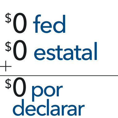 $0 fed and $0 estatal $0 present