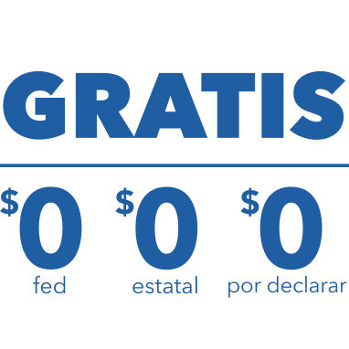 $0 declaración federal, $0 declaración estatal, $0 por presentar.