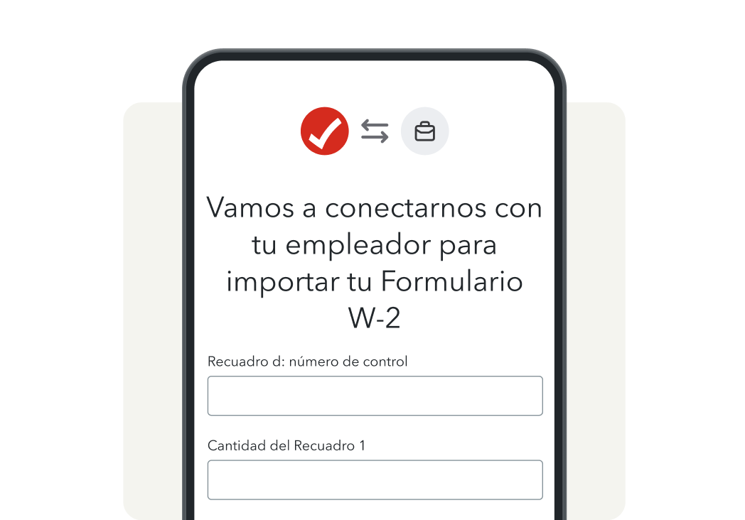 La pantalla de importación de W2 en la app móvil de TurboTax se muestra en un tel.