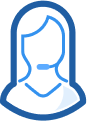 A blue glass figurine with a picture of a person on it.