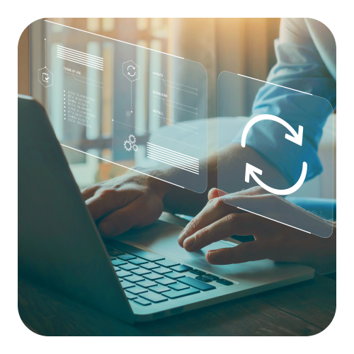A computer keyboard sitting on top of a desk.