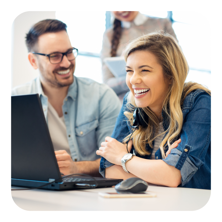 A picture of a person on a phone.