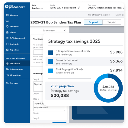 Intuit Tax Advisor screenshot with a bunch of information on it.