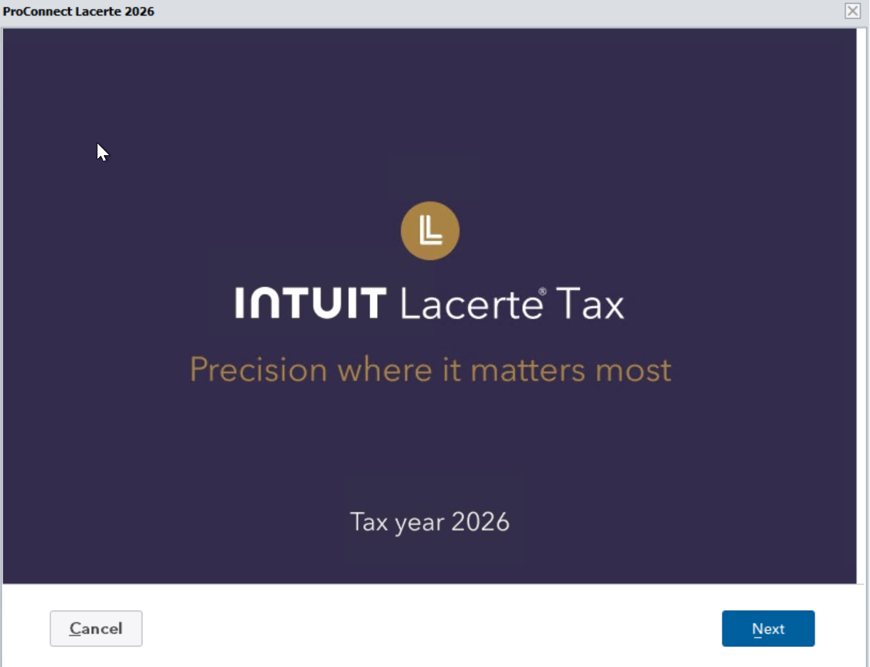 Lacerte Title Intro Screen 2026