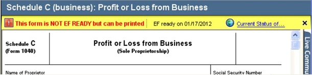 warning Form is NOT EF READY