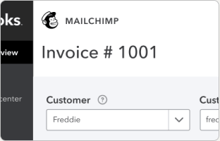product ui showing mailchimp logo and name